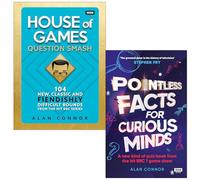 Alan Connor Collection 2 Books Set (House of Games Question Smash & [Hardcover] Pointless Facts for Curious Minds)