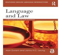 Alan Durant Language & Law: A resource book for students Paperback Alan Durant Multicolor