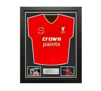 Alan Hansen Front Signed Liverpool 1986 Football Shirt. Superior Frame