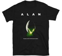 Alan in Space, No One Can Hear You in Space Short Mens T-Shirt Black