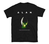 Alan in Space, No One Can Hear You in Space Short Mens T-Shirt Black L
