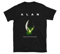 Alan in Space, No One Can Hear You in Space Short Mens T-Shirt Black XL
