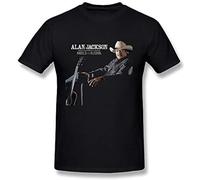 Alan Jackson Angels and Alcohol Mens T-Shirt Cotton Unisex Tee Black Tops L