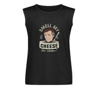 Alan Partridge Smell My Cheese You Mother Coogan Tv Vest Tank T-Shirt Men's Black Unisex Sleeveless Tops Tee 3XL