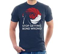 Alan Partridge Stop Getting Bond Wrong Men's T-Shirt Navy Blue