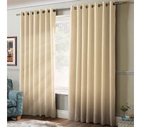 Alan Symonds Blackout Ring Top Eyelet Curtains 104x183cm Cream