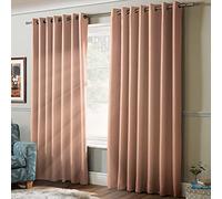 Alan Symonds 100% Blackout Ring Top Eyelet Curtains - Pink (155cm x 183cm)