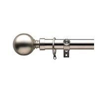 Alan Symonds Ball 25-28mm Extendable Curtain Pole Silver