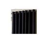 Plain Blackout Ring top Curtains Luxury Living Charcoal 117cm width x 183cm drop