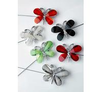 Alan Symonds Butterfly Pair of Magnetic Tie Backs Red