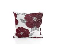 Alan Symonds Chenille Poppy 45x45cm Cushion Aubergine