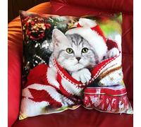 Alan Symonds Christmas Cushion Cover 18" x 18" Cat