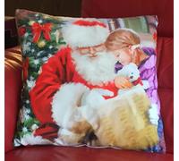 Alan Symonds Christmas Cushion Cover 18" x 18" Santa and Child
