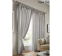 Luxury Living Cotswold Pencil Pleat Taped Top Curtains 117cm x 229cm Orange, Orange