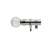 Alan Symonds Cracked Ball 25-28mm Extendable Curtain Pole Silver