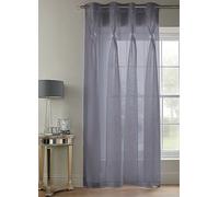Alan Symonds Diana Dolly Diamante Ring Top Curtain Panel Silver 57x72" (145x183cm)