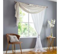 Alan Symonds Double Voile Ready Made Rod Pocket Heading Curtain Panels