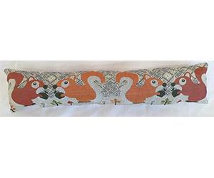Alan Symonds Draught Excluder Squirrels Woven Tapestry Door Accessory Classic Vintage 20x90cm