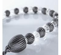 Alan Symonds Earl Crystal Effect And Satin Beaded Single Curtain Tie Back, Curtain Hold. Charcoal