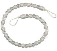 Alan Symonds Earle Beaded Rope Curtain Tie Back, White