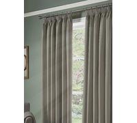 Alan Symonds Essential Silver Plain Pencil Pleat Taped Top Curtains 167 x 183cm - Size: W 167 x D 183cm - Wilko