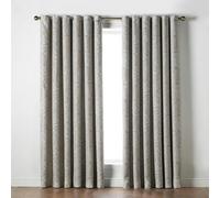 Alan Symonds Ferndown Blackout Curtains Thermal Efficient Ring Top Header - Cream - 90 x 90"