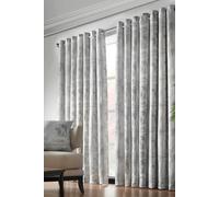 Alan Symonds Fiji Lined Ring Top Curtains 168x183cm Silver