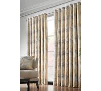 Alan Symonds Fiji Lined Ring Top Curtains 229x229cm Yellow