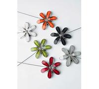 Alan Symonds Flower Pair of Magnetic Tie Backs Orange