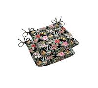 Alan Symonds Flutter Pair of Square Seat Pads Black