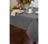 Alan Symonds Gingham Check Table Cloth - Black - Black - 60" Rnd