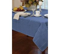 Classic Home Store Alan Symonds Tablecloths Gingham Tablecloth Blue 60" Round, 12401757