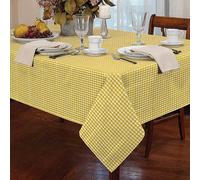 Classic Home Store Alan Symonds Tablecloths Gingham Tablecloth Yellow 54 x 72