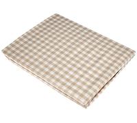 Luxury Living Gingham Beige 46" x 54" Curtains, Brown