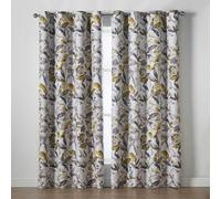 Alan Symonds Giverny Blockout Curtains Thermal Eyelet Header - Yellow - 66 x 90"