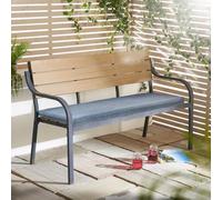 Alan Symonds Grey Summer Water Repellent Garden Bench Seat Pad
