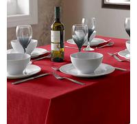 Alan Symonds Linen Look Tablecloth Red