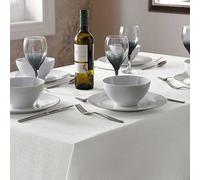 Alan Symonds Linen Look Tablecloth White