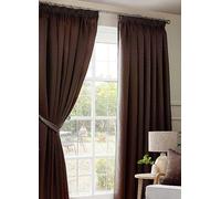 Alan Symonds Madison Lined Pair of Pencil Pleat Curtains Chocolate