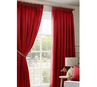 Alan Symonds Malham T/T Lined Curtains 117x229cm Red