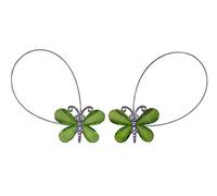 Alan Symonds Magnetic Butterfly Wire Curtain Tie Backs - Pair (Green)