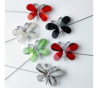 Alan Symonds Magnetic Butterfly Wire Curtain Tie Backs - Pair (Red)