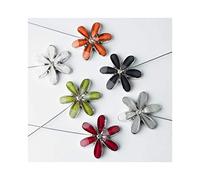 Alan Symonds Magnetic Flower Wire Curtain Tie Backs - Pair (Orange)