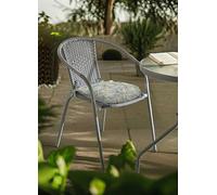 Alan Symonds Monstera Pair of Round Seat Pads Blue