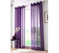 Alan Symonds Plain Ring Top Voile Purple 59 x 54, 59X54 Single Panel
