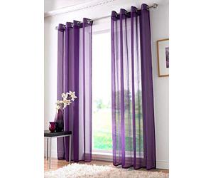 Alan Symonds Plain Ring Top Voile Purple 59 x 54, 59X54 Single Panel