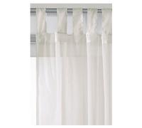 Alan Symonds Plain Sheer Voile Tab Top Curtain Panel (56" x 54", Ivory)