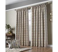 Alan Symonds REFLECTIONS 46" X 54" OCHRE LINED TAPED TOP CURTAINS