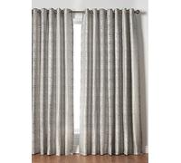 Alan Symonds Reflections Jacquard Lined Pair of Eyelet Curtains Silver
