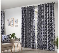 Alan Symonds Skandi Geometric Jacquard Fully Lined Eyelet Curtains